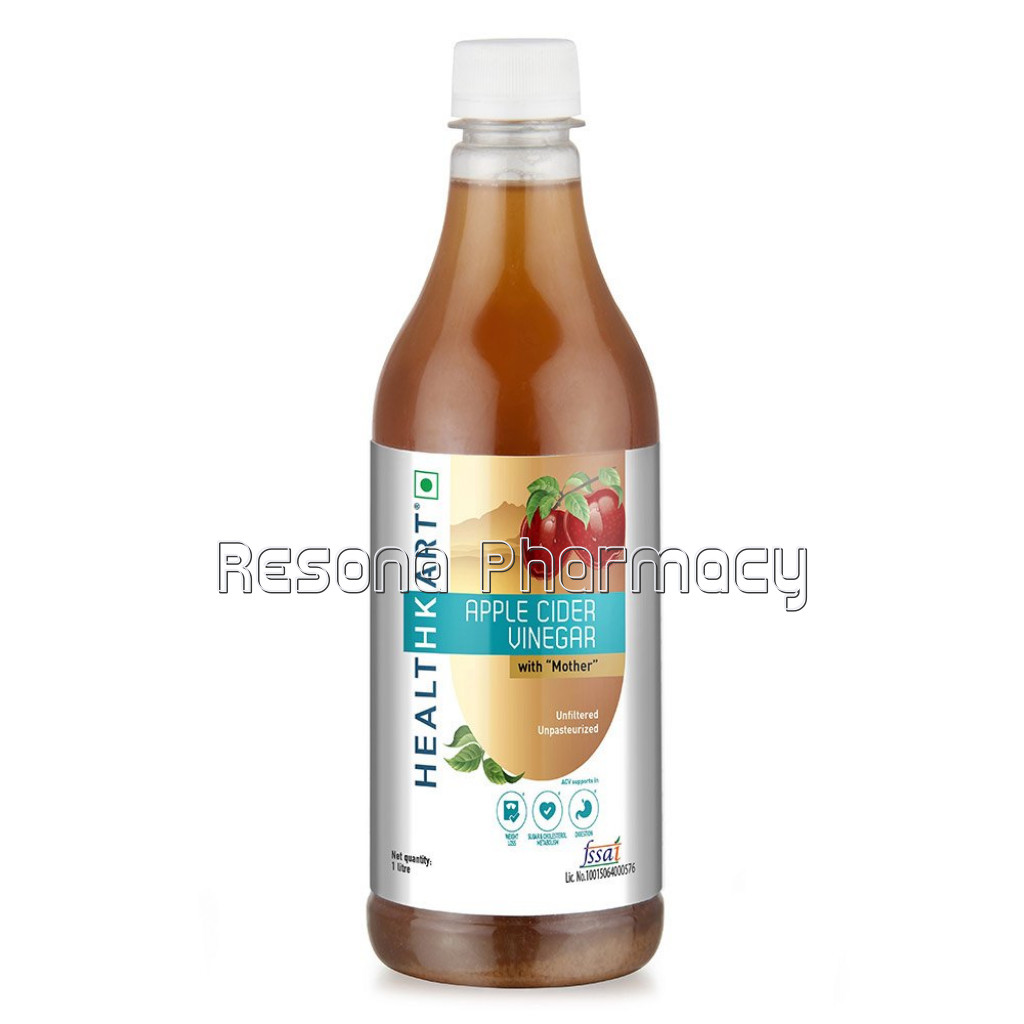 Healthkart Apple Cider Vinegar With Mother, 1 L, Unflavoured (Pet Bottle)