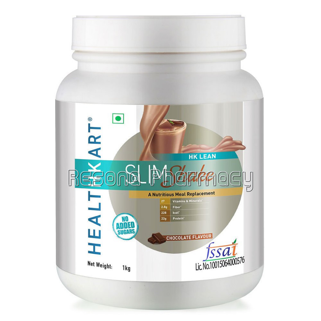 Healthkart Slimshake No Added Sugar, 1 Kg, Chocolate