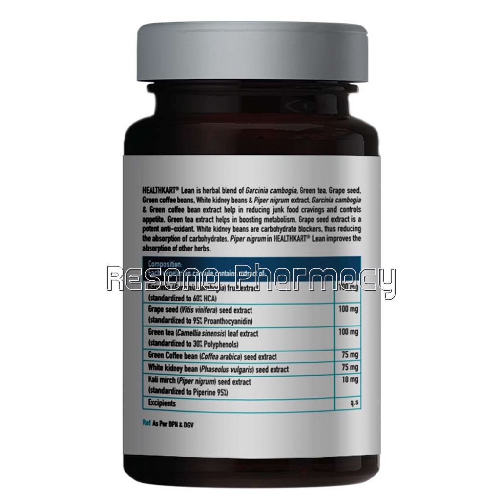 Healthkart Lean With Garcinia And Green Coffee Bean Extract, 90 Capsules, Unflavoured