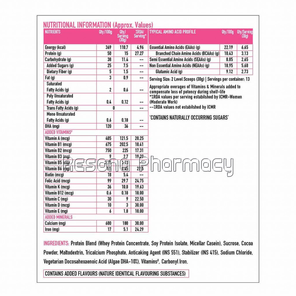 Healthkart Women'S Protein, 0.88 Lb, Chocolate