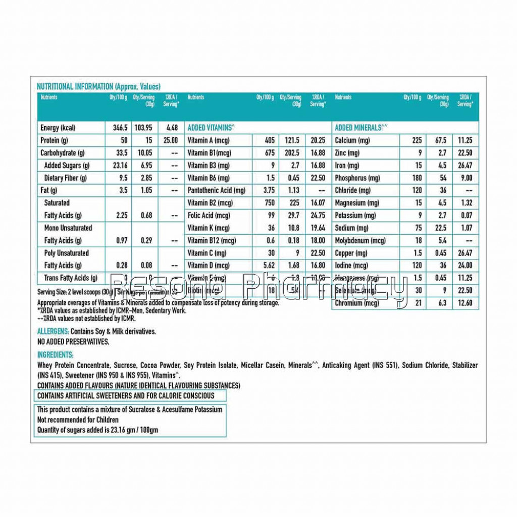 Healthkart Protein With Whey, Soy and Casein, 2.2 Lb, Cafe Mocha