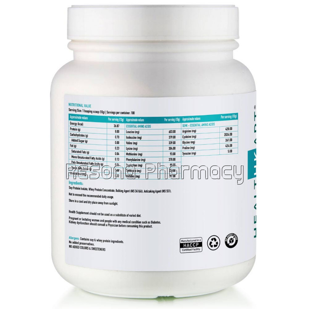 Healthkart Protein (80%), 2.2 Lb, Unflavoured