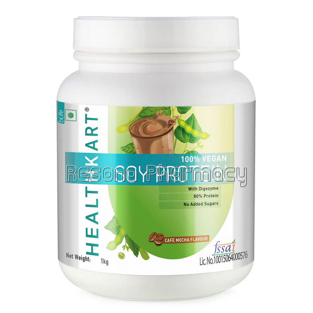 Healthkart 100% Vegan Soy Protein, 2.2 Lb, Cafe Mocha