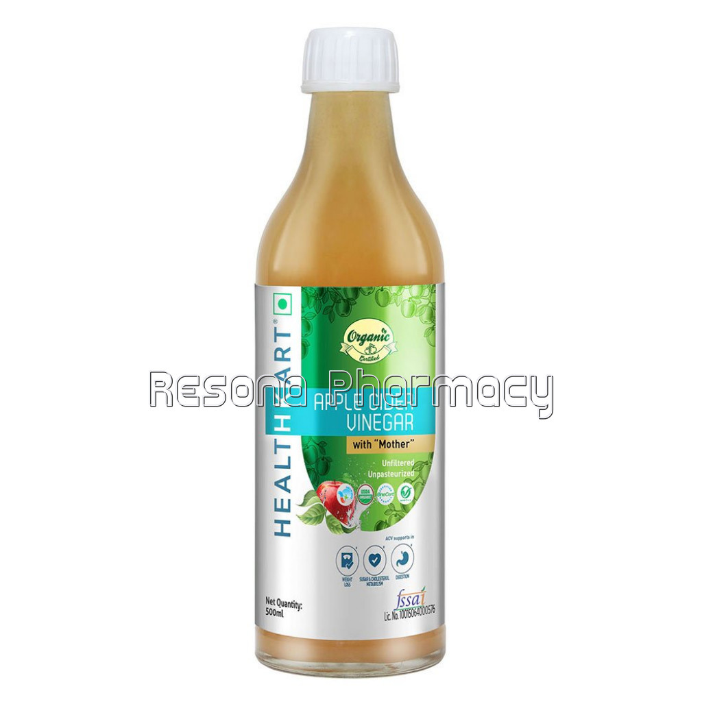 Healthkart Organic Apple Cider Vinegar, 0.5 L, Unflavoured