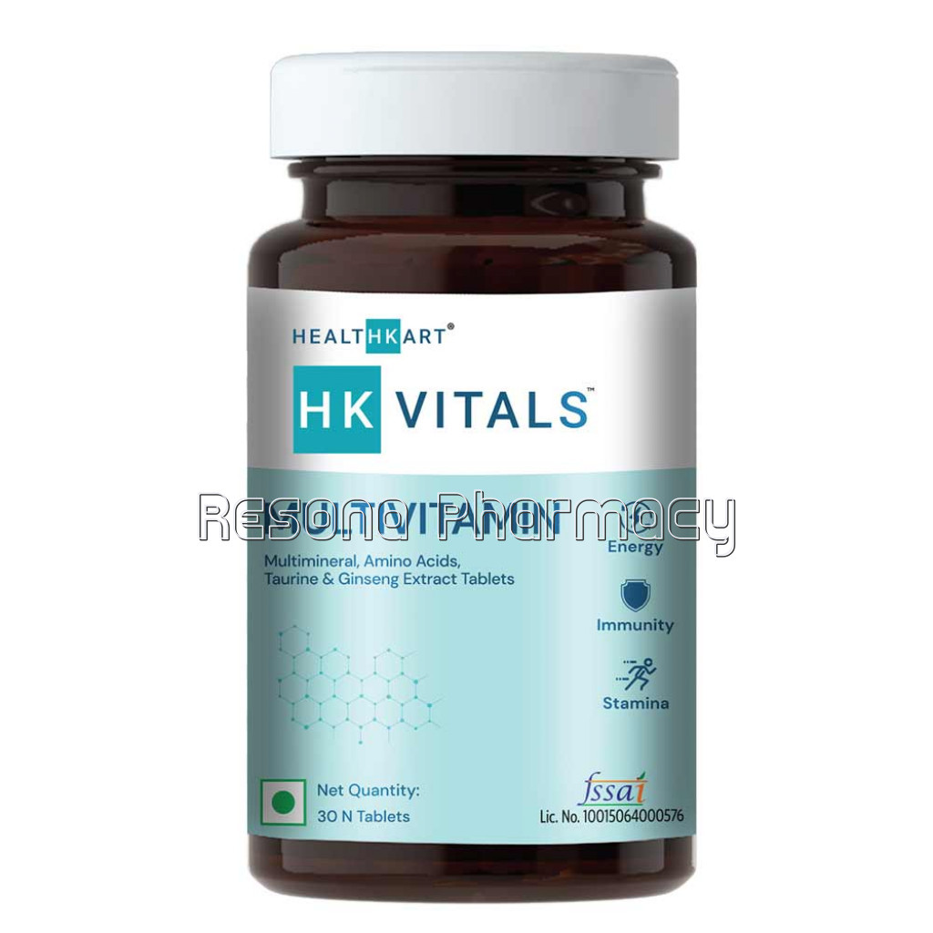 Healthkart Multivitamin With Multimineral, Amino Acids, Taurine and Ginseng Extract, 30 Tablet(S), Unflavoured
