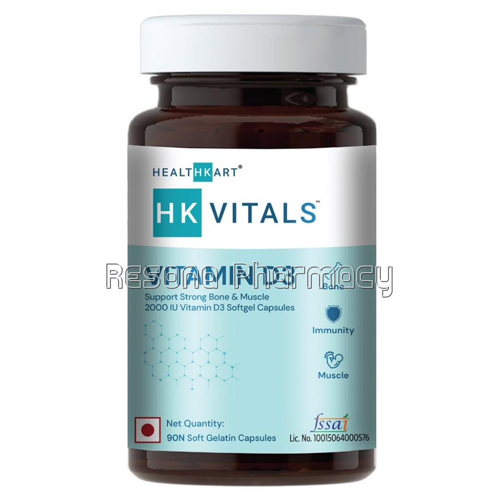 Healthkart Hk Vitals Vitamin D3 (2000 Iu), 90 Softgels