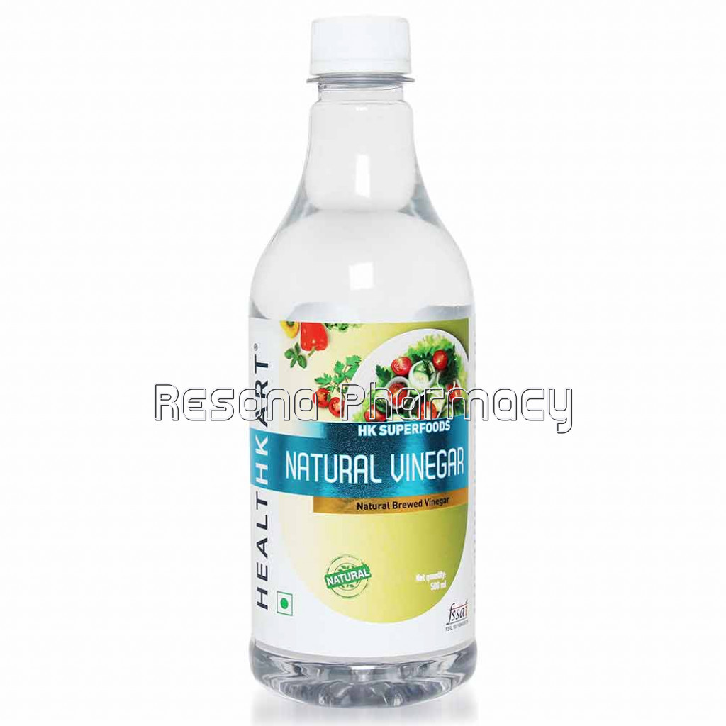 Healthkart NaNaturalWhite Vinegar, Unflavoured, 0.5 L
