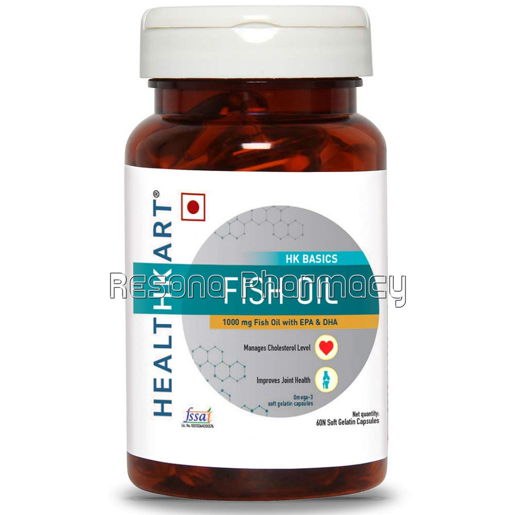 Healthkart Fish Oil 1000Mg With 180Mg Epa And 120Mg Dha Op, 60 Capsules