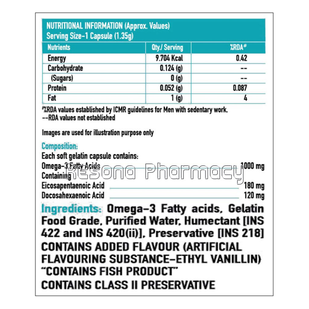 Healthkart Omega 3 1000Mg With 180Mg Epa And 120Mg Dha Op, 90 Softgels