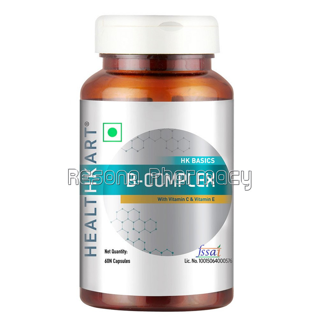 Healthkart B Complex (With Vitamin C and Vitamin E) Op, 60 Capsules, Unflavoured