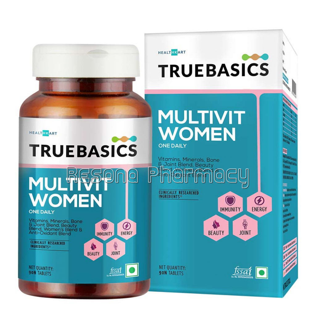 Truebasics Multivit Women For Energy and Immunity, 90 Tablet(S), Unflavoured