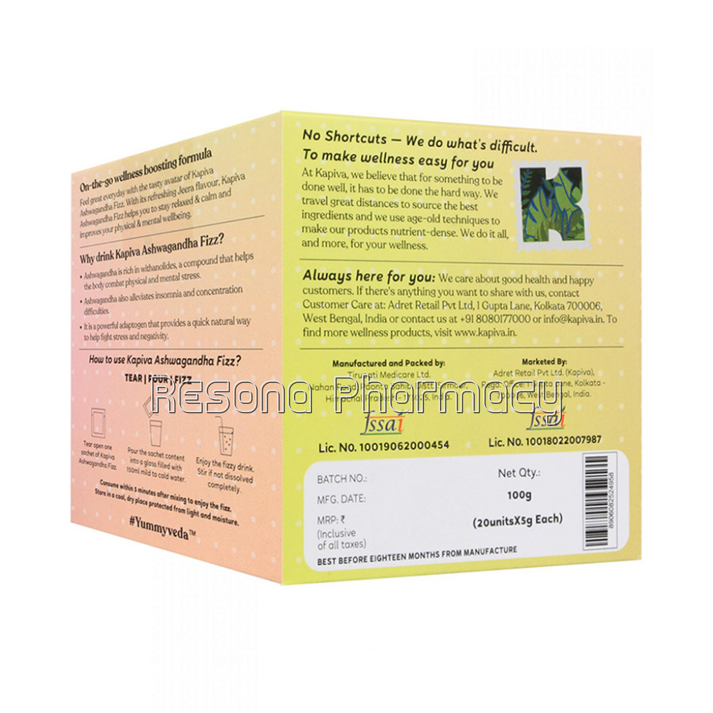 Kapiva Ashwagandha Fizz Effervescent Powder