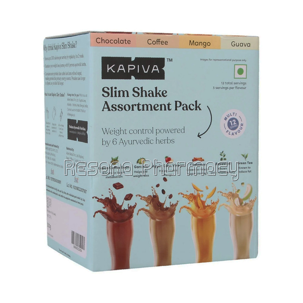 Kapiva Meal Replacement Slim Shake Assortment Pack With 4 Flavours
