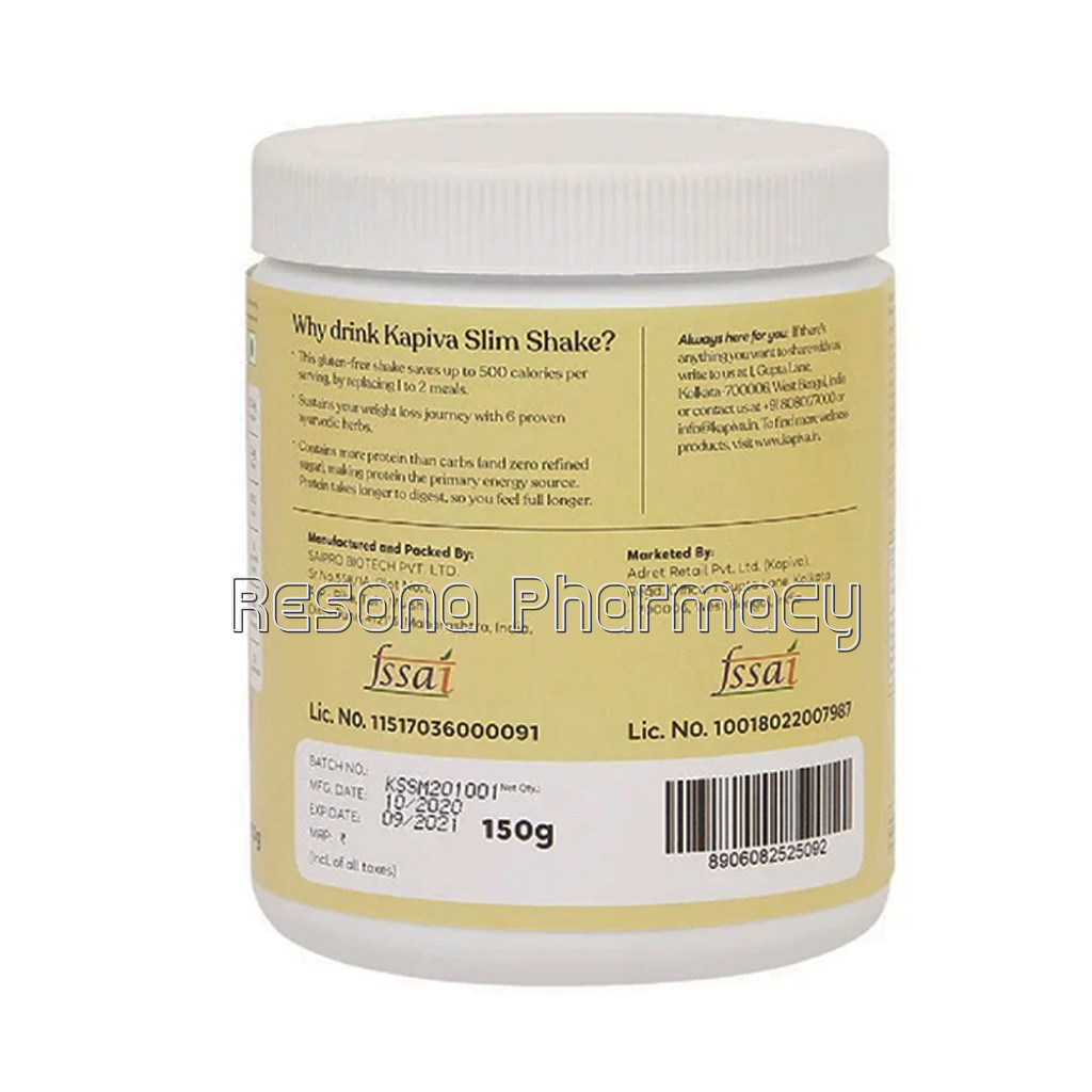 Kapiva Meal Replacement Slim Shake Mango 150G