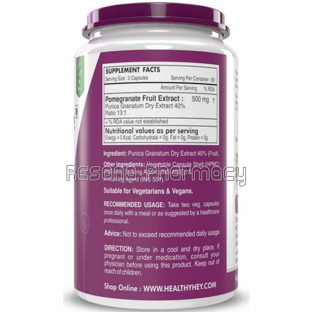Pomegranate Fruit Extract 500Mg   120 Vegetable Capsules