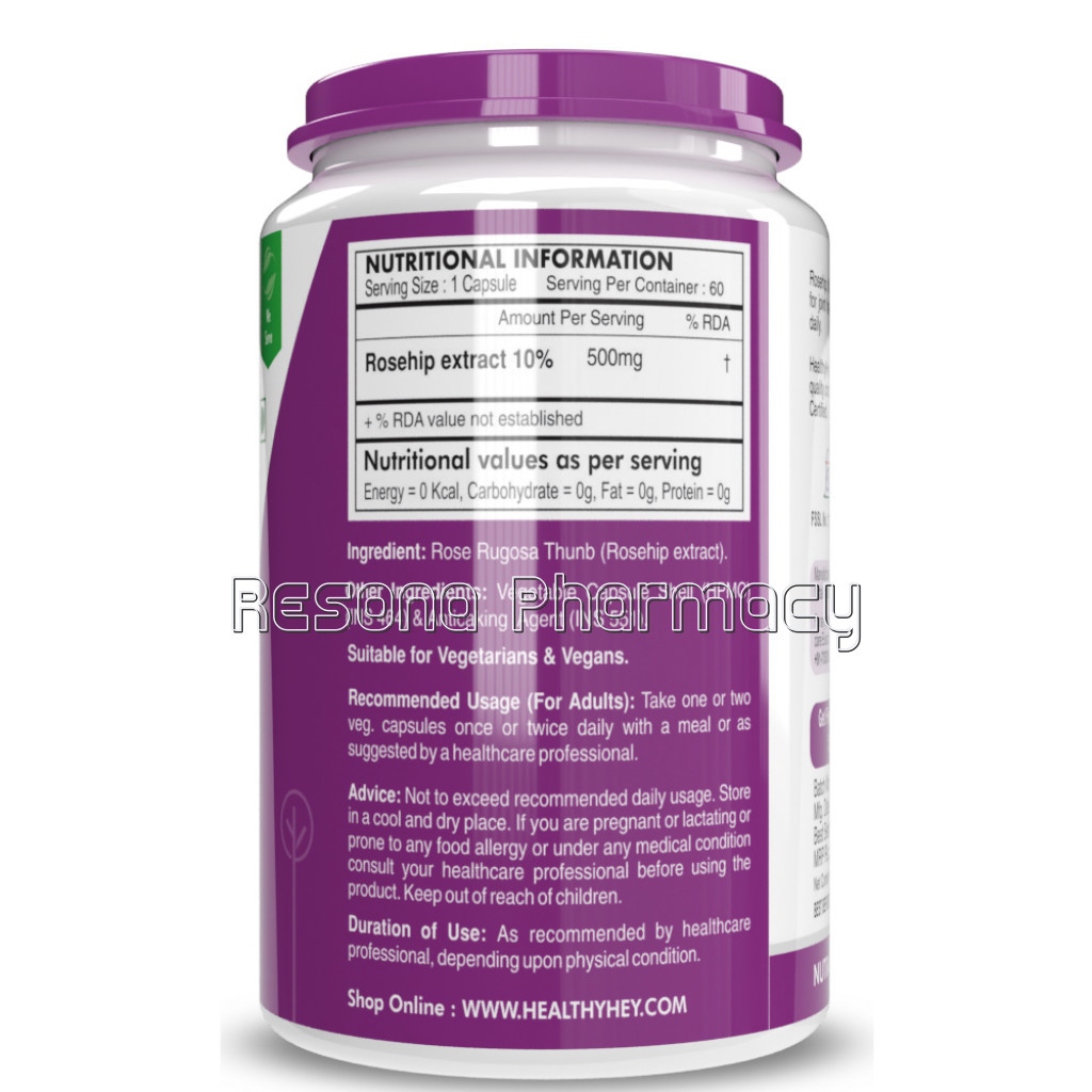 Rosehip Extract 60 Veg Capsules (500Mg)