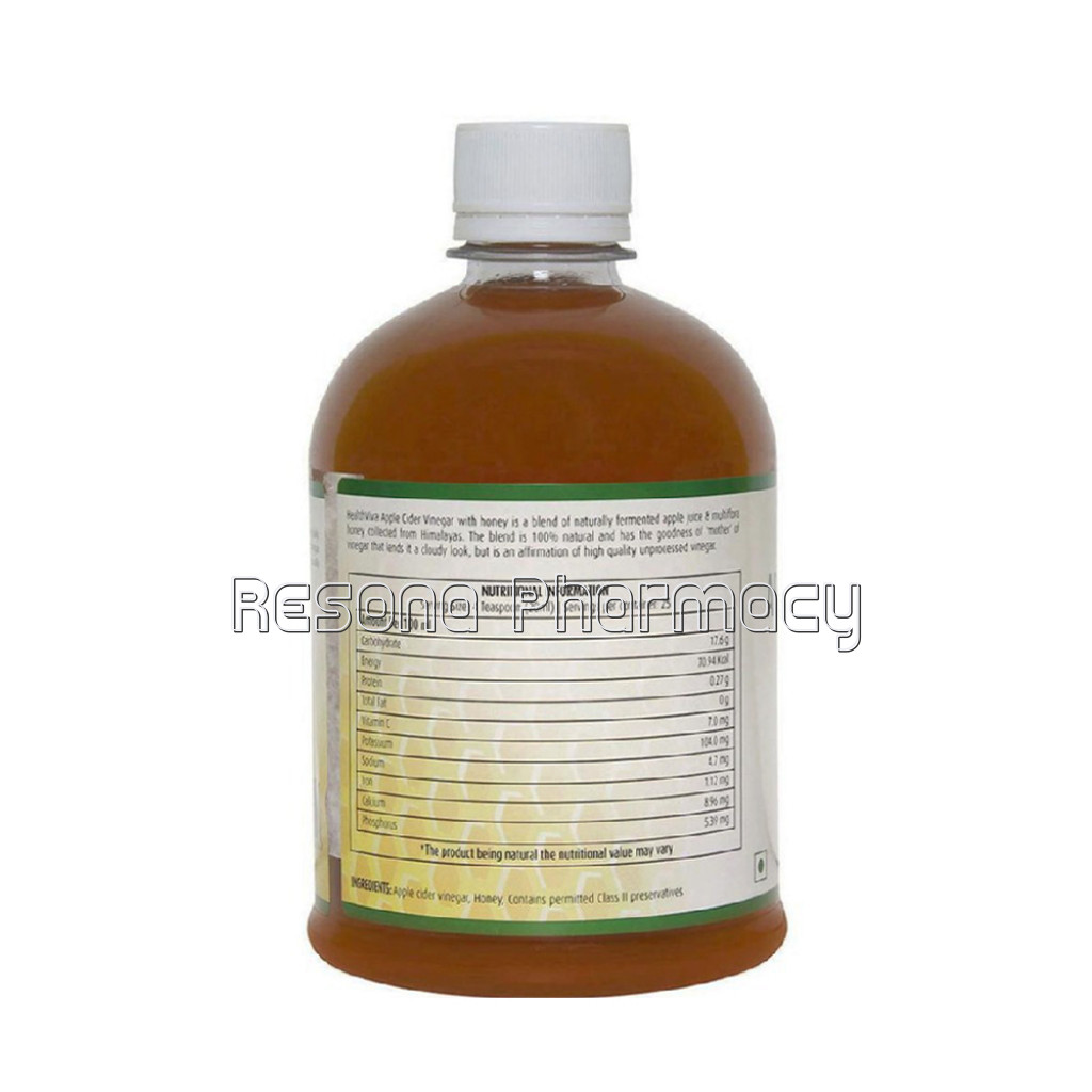 Healthviva Apple Cider Vinegar With Honey, 0.5 L Unflavoured