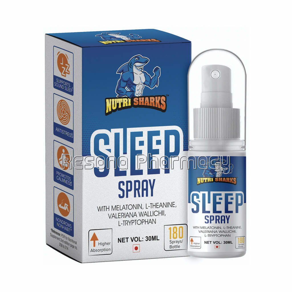 Nutrisharks Melatonin 3Mg Sleep Spray Vitamin Supplement   Non Habit Sleeping Aid Drops   30Ml