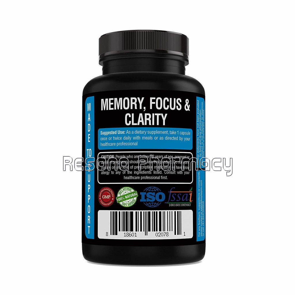 Kayos Naturals Ginkgo Biloba With Ashwagandha And Bacopa Brahmi For Memory Focus And Concentration 500Mg