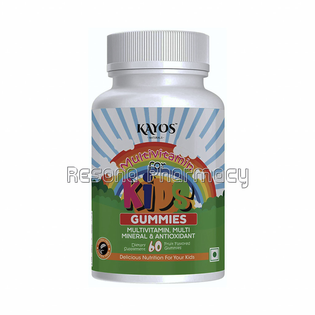 Kayos Multivitamin Gummies For Kids, Teenagers, Adults With Vitamin C, D, B12, Zinc, Magnesium For Immunity, Brain and Growth   Gluten Free For Men and Women