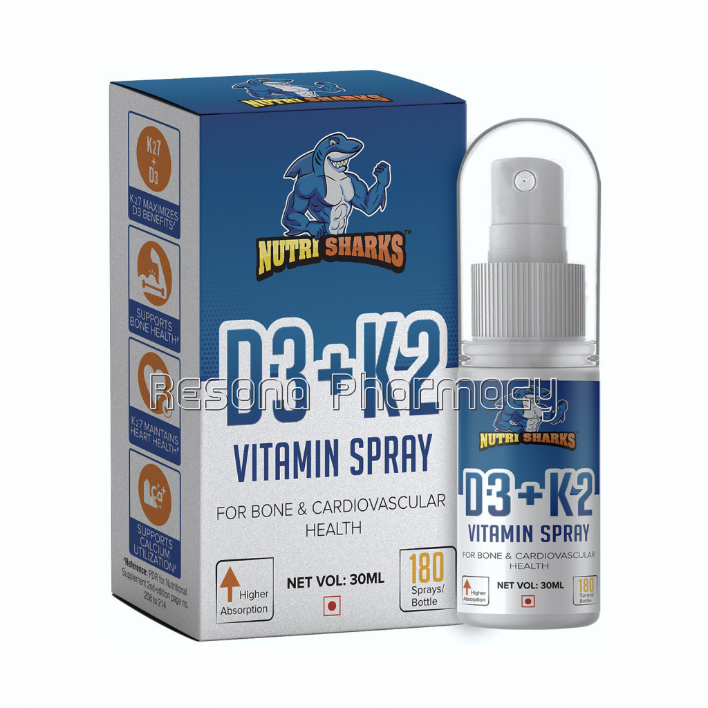 Nutrisharks Vitamin D3 With K2 (Mk7) Bone Health Complex   30Ml