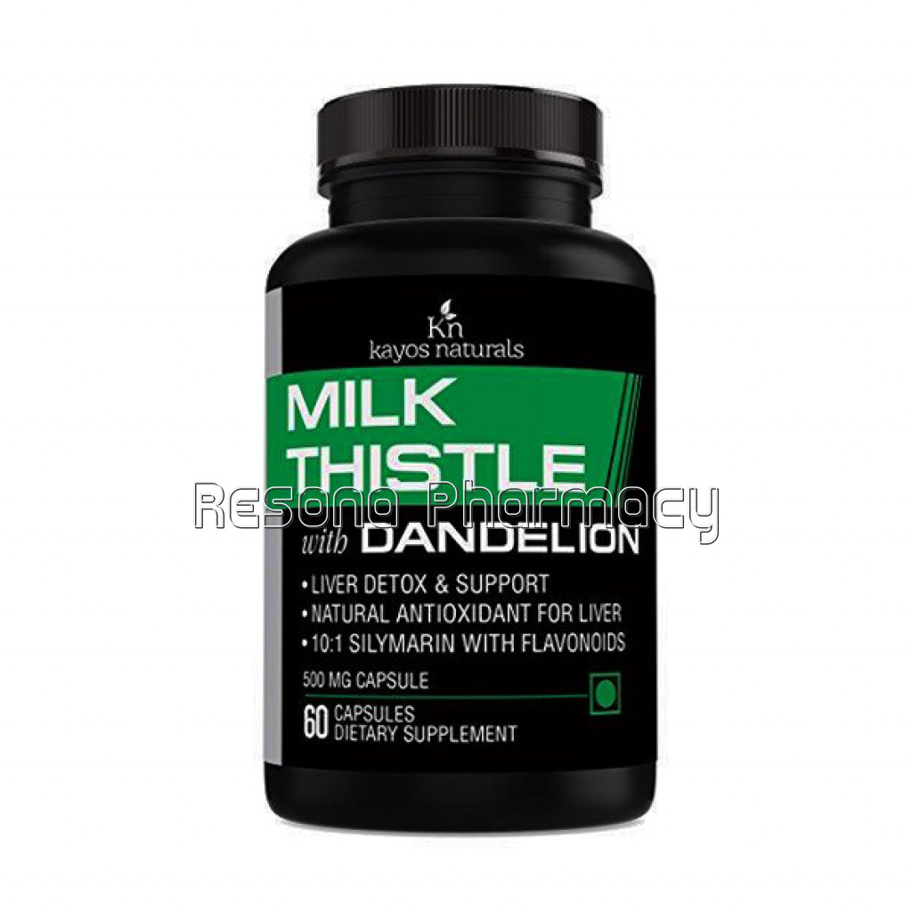 Kayos Naturals Milk Thistle Silymarin With Dandelion And Turmeric For Liver Support 500Mg