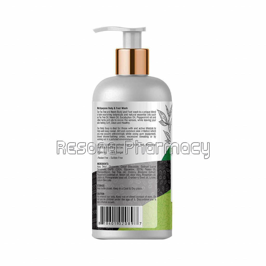 Kayos Botanicals Antifungal Soap With Tea Tree Oil and Neem   Body Wash Foot Soak For Healthy Feet, Skin and Nails   300Ml
