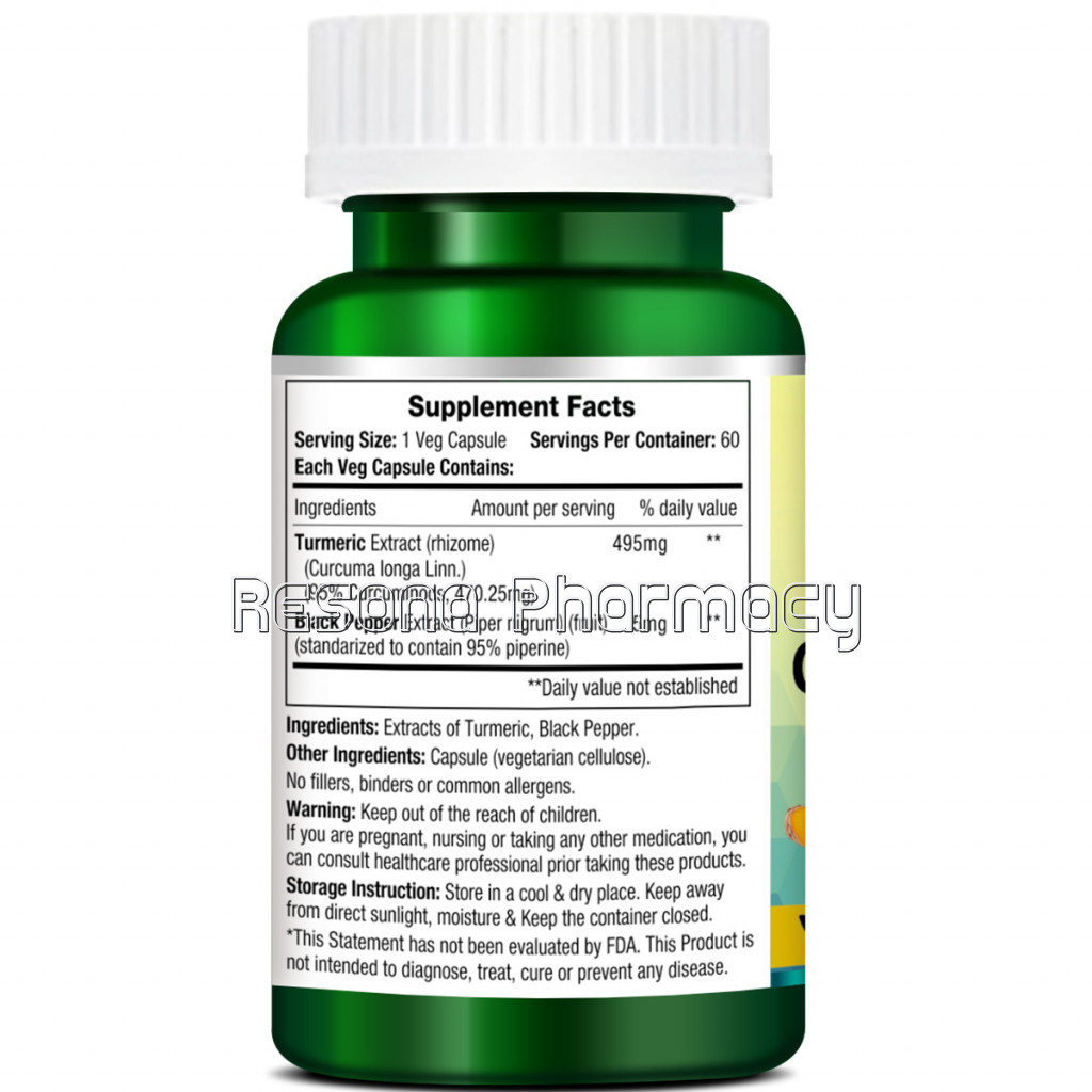 Turmeric Curcumin (95% Curcuminoids) – 500Mg Extract