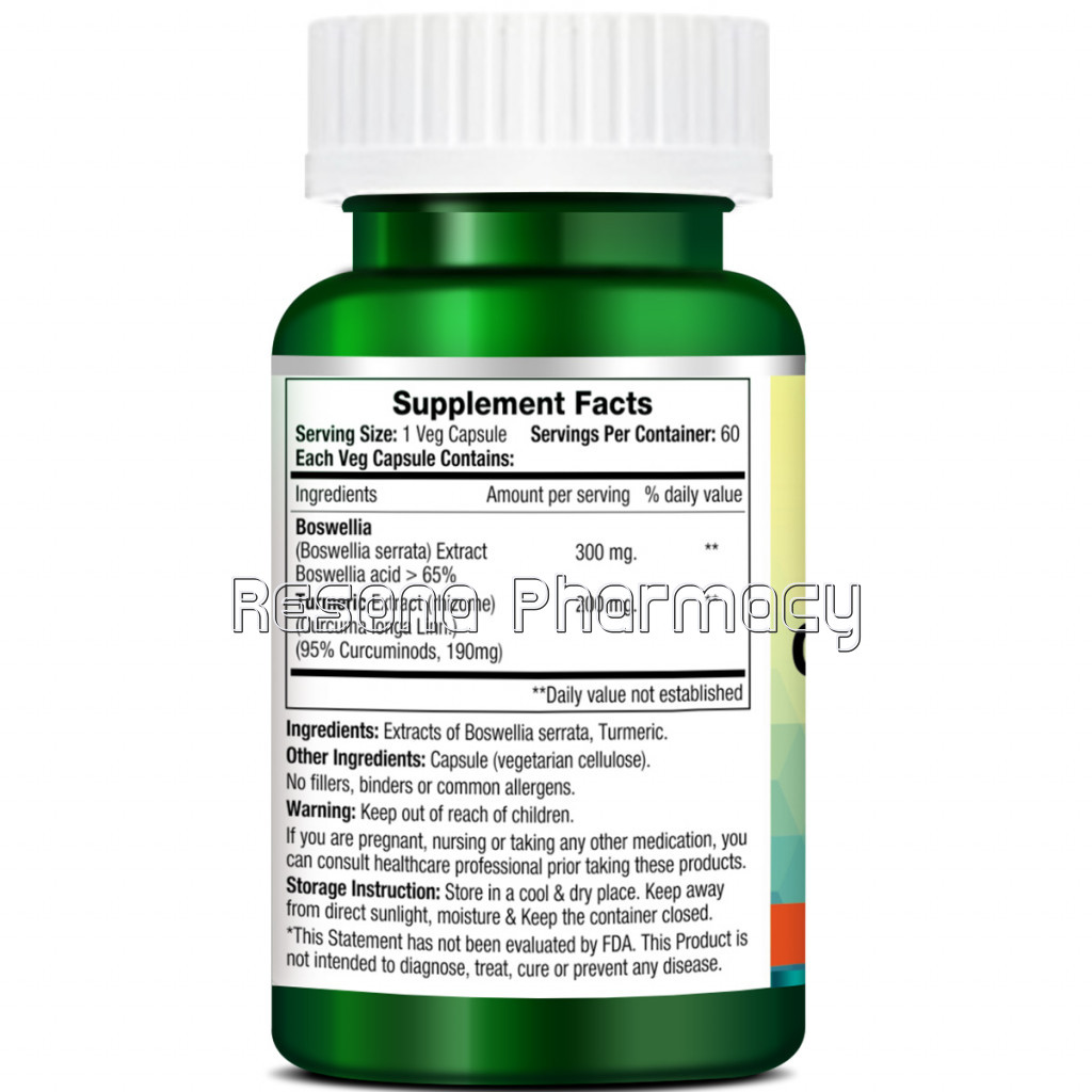 Boswellia Curcumin (95% Curcuminoids) – 500Mg Extract