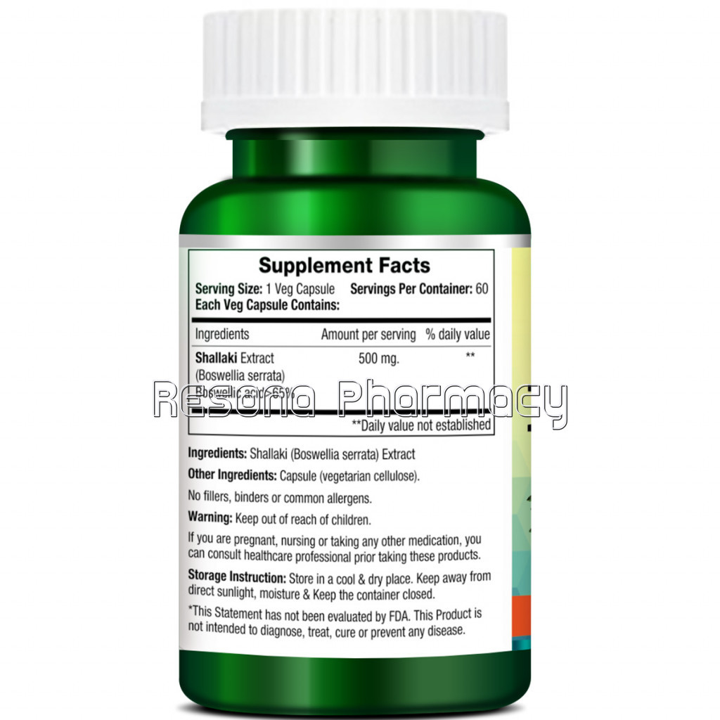 Boswellia Shallaki 500 Mg – 60 Veg Capsules