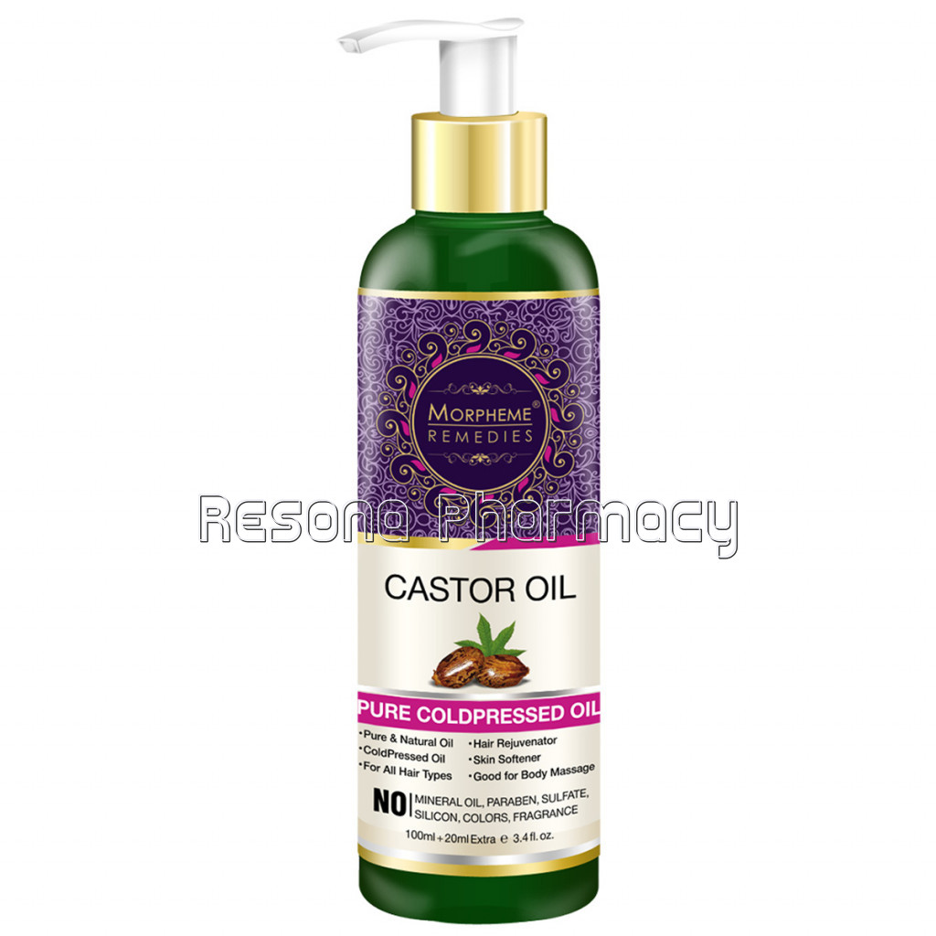 Pure Cold Pressed Castor Oil (With No Mineral Oil and Paraben) 120Ml