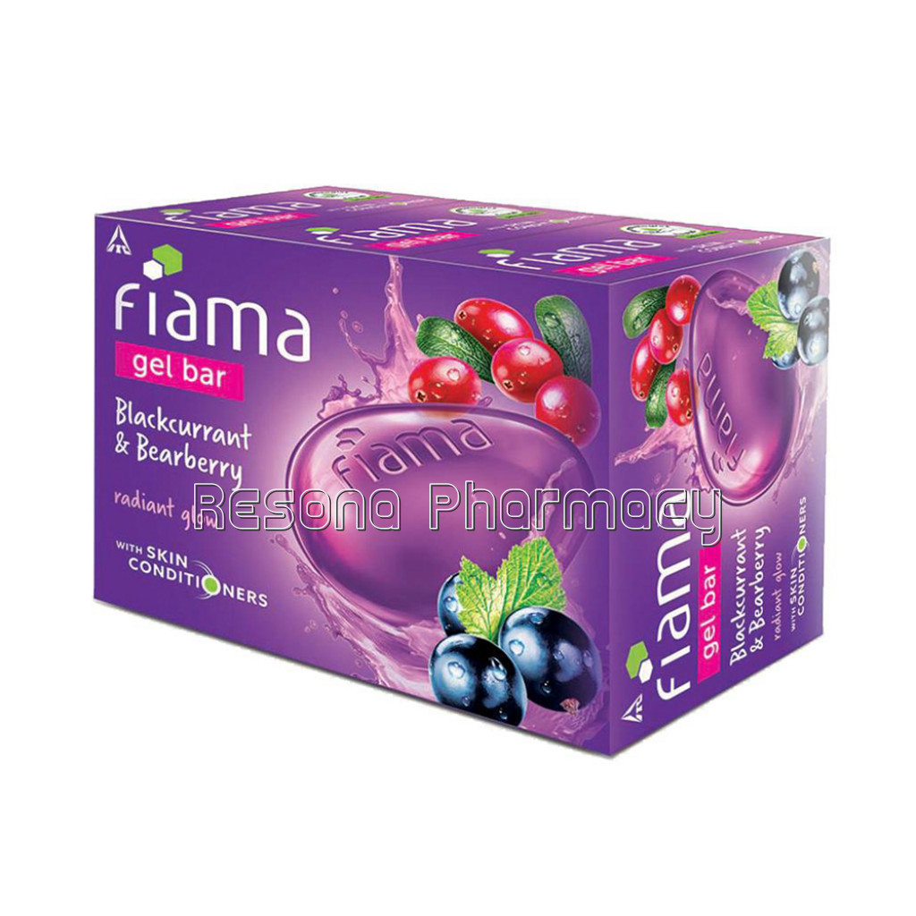 Fiama Gel Bar Blackcurrant And Bearberry For Radiant Glowing Skin, With Skin Conditioners, 125 G (Pack Of 3)