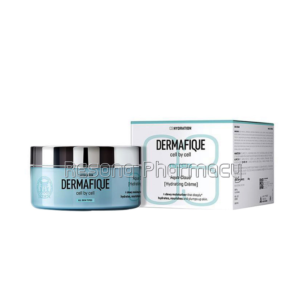 Dermafique Aqua Cloud Hydrating Crème For All Skin Types, Dermatologist Tested, Face And Body Cream (200 Gm)