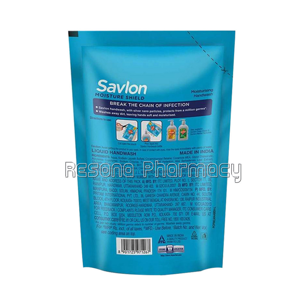 Savlon Moisture Shield Liquid Handwash Refill Pouch 175Ml