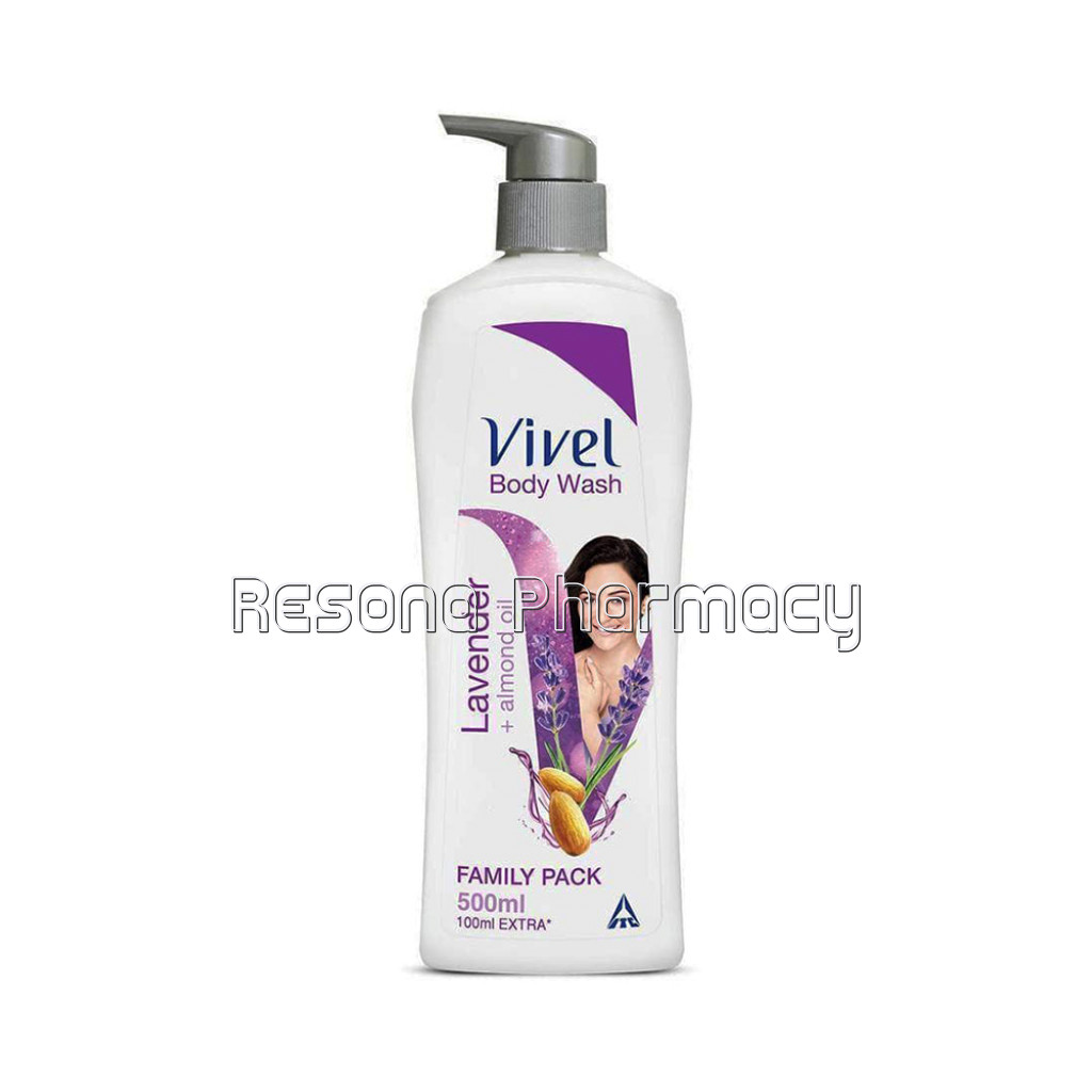 Vivel Lavender and Almond Oil Body Wash 500 Ml Pump
