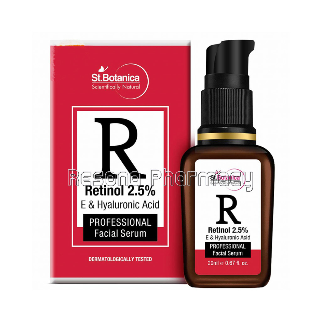 Retinol 2.5% Plus Vitamin E and Hyaluronic Acid Face Serum, 20Ml
