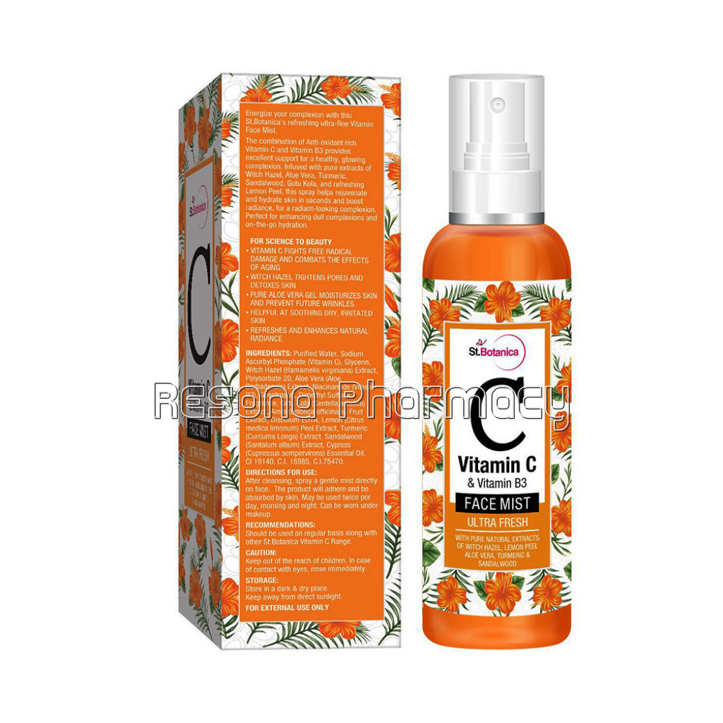 Vitamin C and B3 Face Mist, Ultra Fresh, 120Ml
