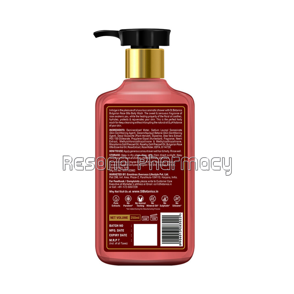 Bulgarian Rose Otto Glow Body Wash / Shower Gel, 250 Ml