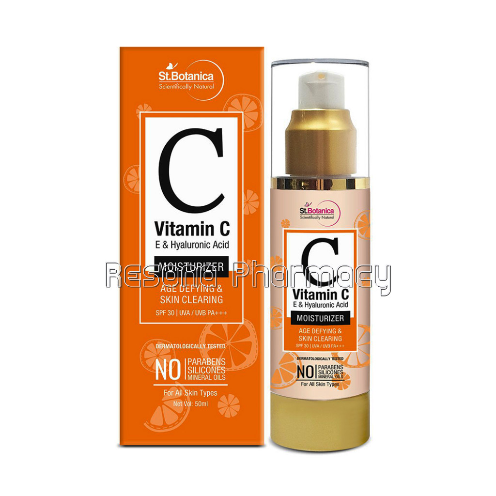 Vitamin C, E and Hyaluronic Acid Age Defying and Skin Clearing Moisturizer With Spf 30, 50Ml