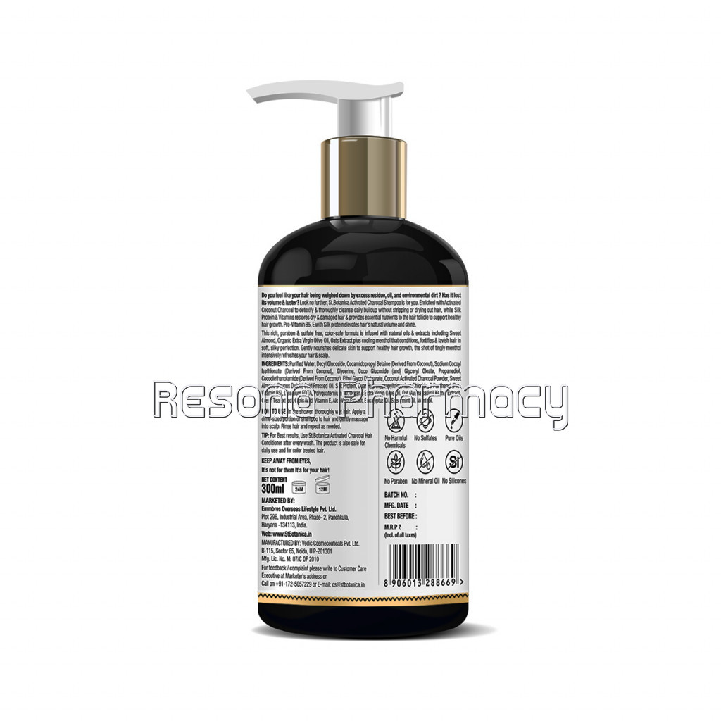 Activated Charcoal Hair Shampoo, 300Ml