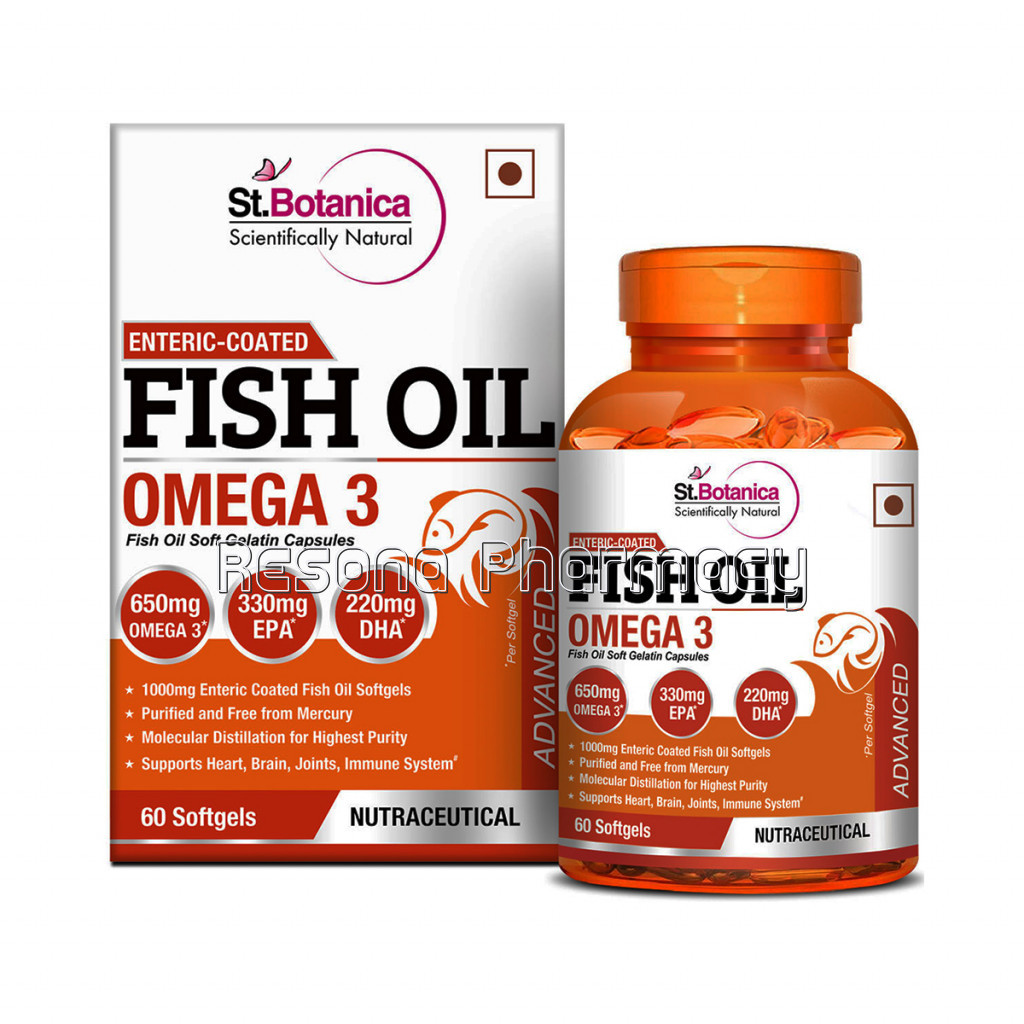 St.Botanica Fish Oil 1000 Mg (Double Strength) – 60 Softgels