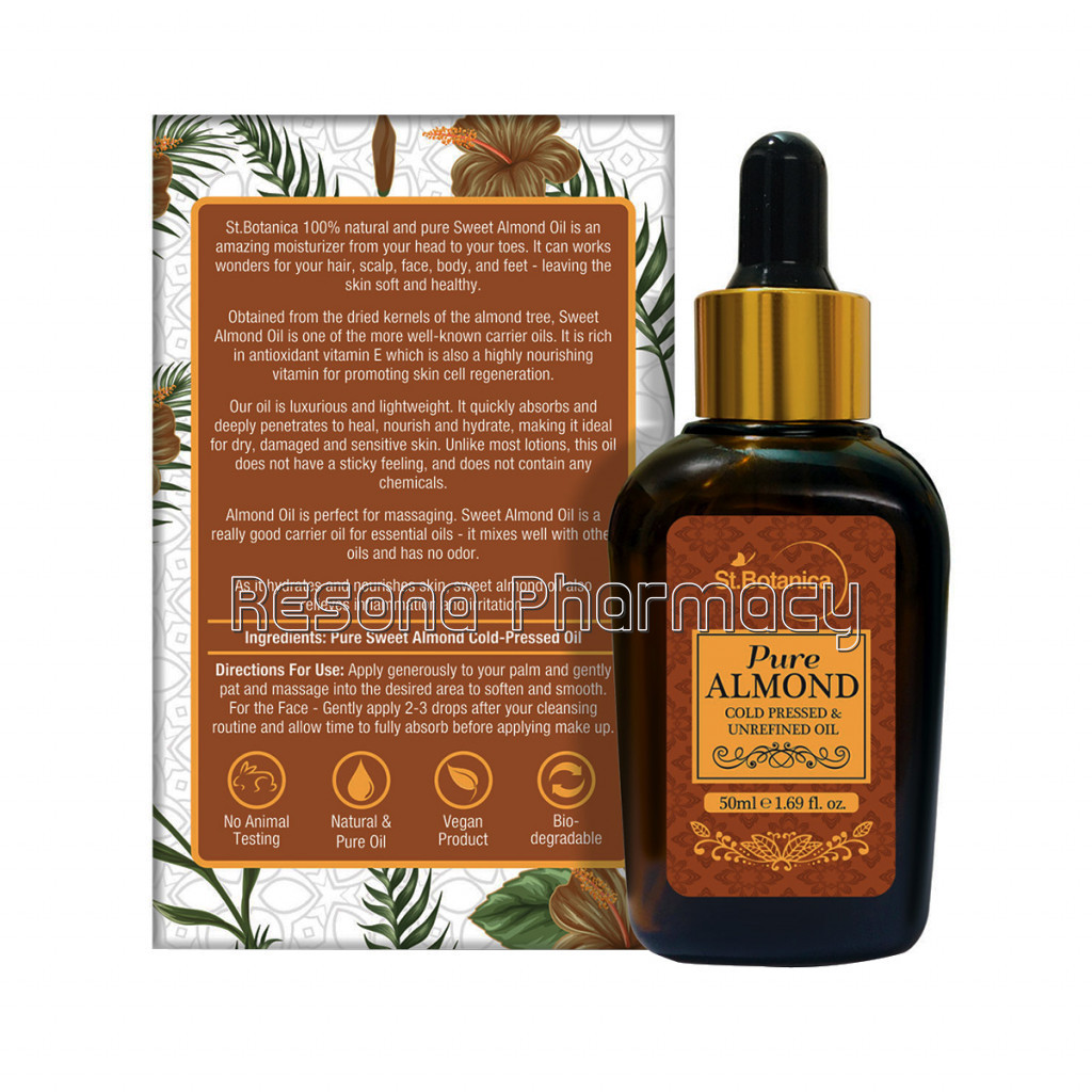 Sweet Almond Pure Coldpressed Oil, 50Ml