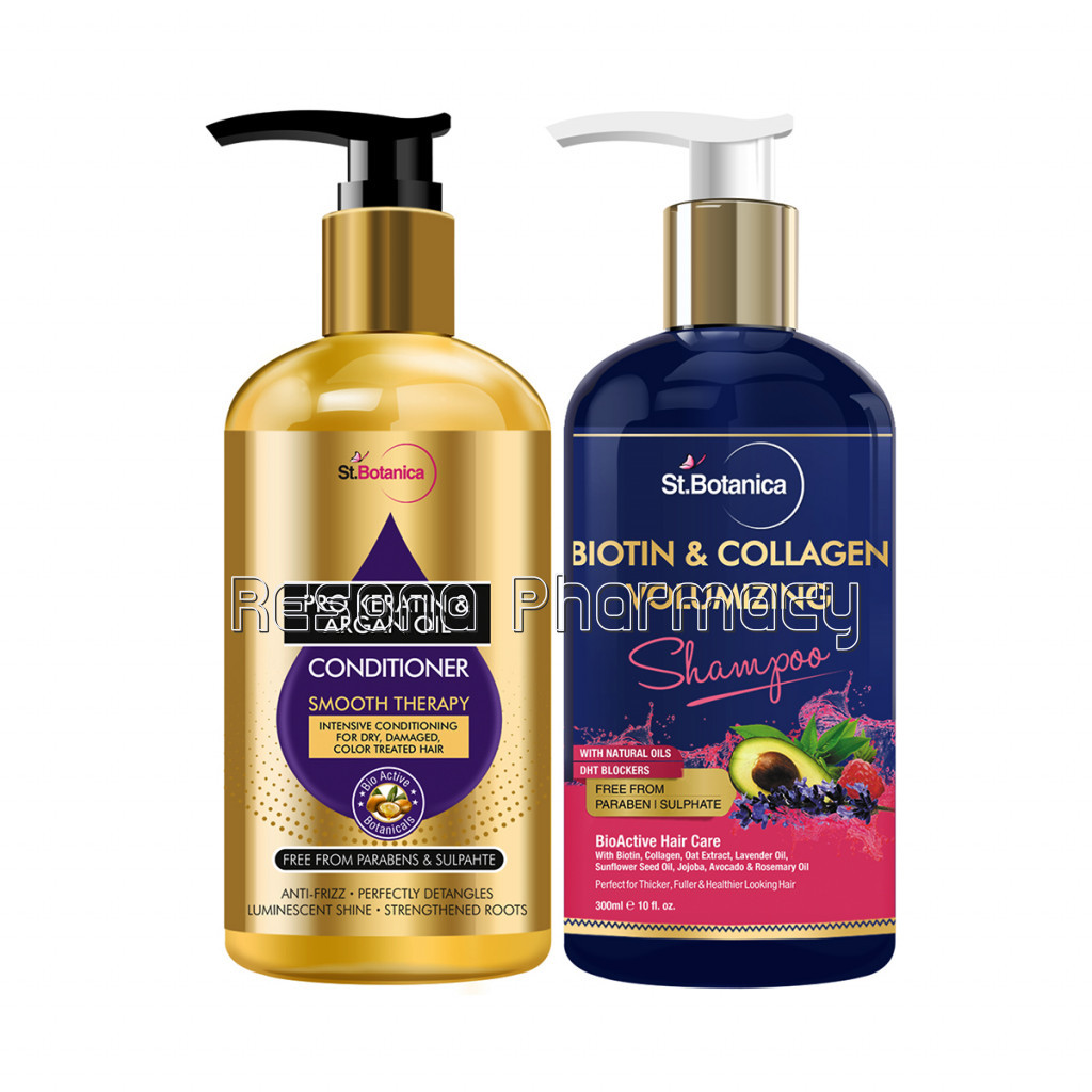 Luminescent Combo | Pro Keratin Conditioner Plus Biotin Shampoo (300Ml Each)