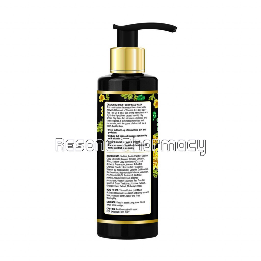 Activated Charcoal Bright Glow Face Wash, 200Ml