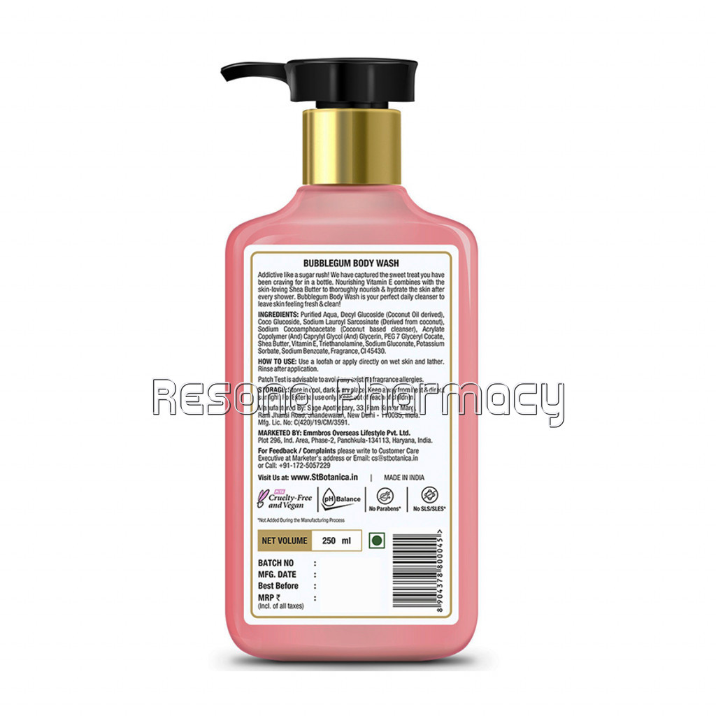 Bubble Gum Body Wash – With Shea and Vitamin E (Shower Gel), 250 Ml