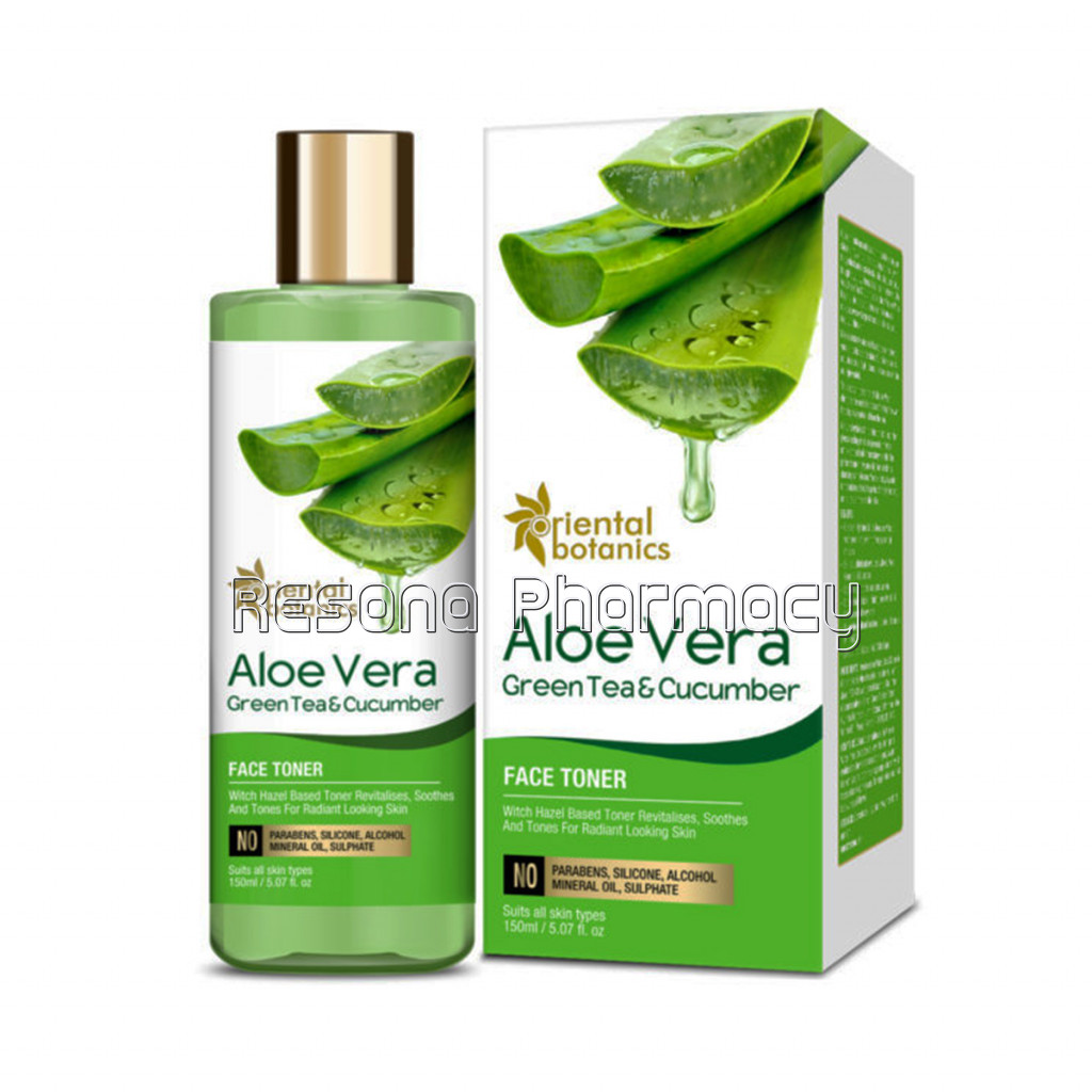 Aloe Vera, Green Tea and Cucumber Face Toner, 150Ml
