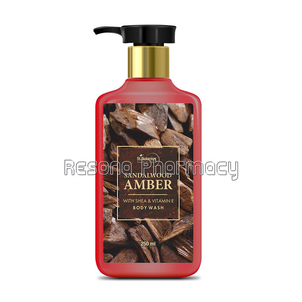 Sandalwood Amber Body Wash – With Shea and Vitamin E (Shower Gel), 250 Ml