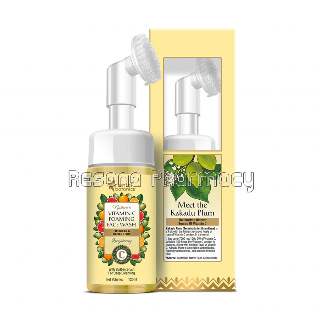 Nature’S Vitamin C Foaming Face Wash With Built In Brush, 120Ml