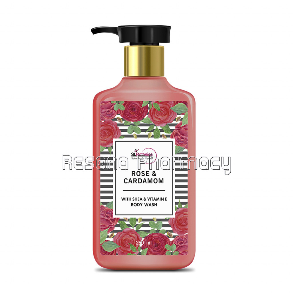 Rose and Cardamom Body Wash – With Shea and Vitamin E (Shower Gel), 250 Ml