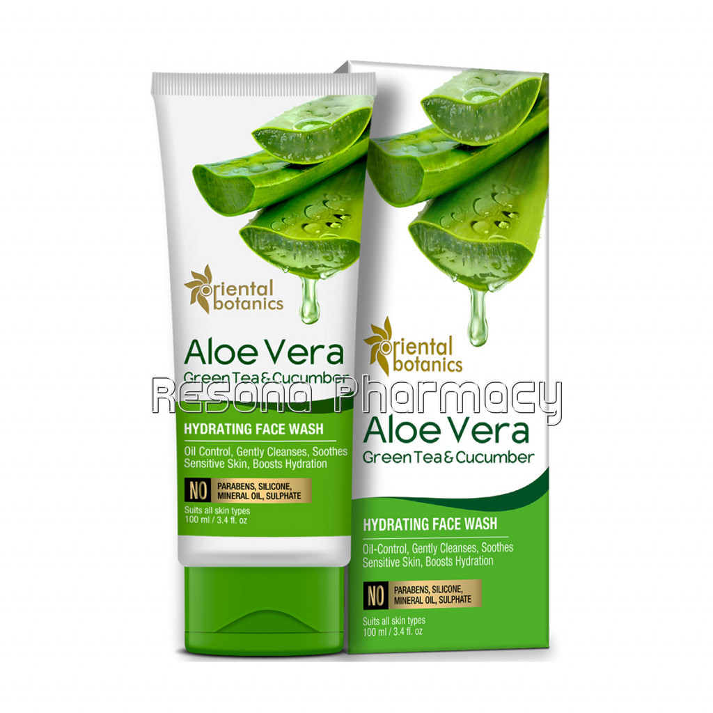 Aloe Vera, Green Tea and Cucumber Hydrating Face Wash, 100Ml